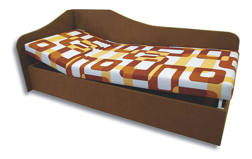Egyszemélyes ágy (dívány) 80 cm Abigail (Gusto 11 + barna 13) (B)