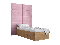 Egyszemélyes ágy 90 cm Brittany 1 (arany craft tölgy + rózsaszín)