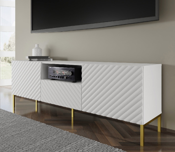 TV asztal/szekrény Surfy 3D (fehér)