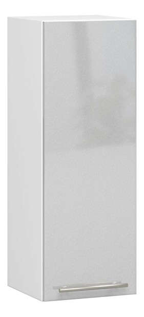 Felső konyhaszekrény Ozara W30 H720 (fehér + fényes fém) 