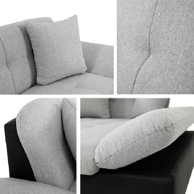 Sarok ülőgarnitúra alvási funkcióval Mirjan Raphael (J) (öko-bőr soft 011 + lux 06 + lux 5)
