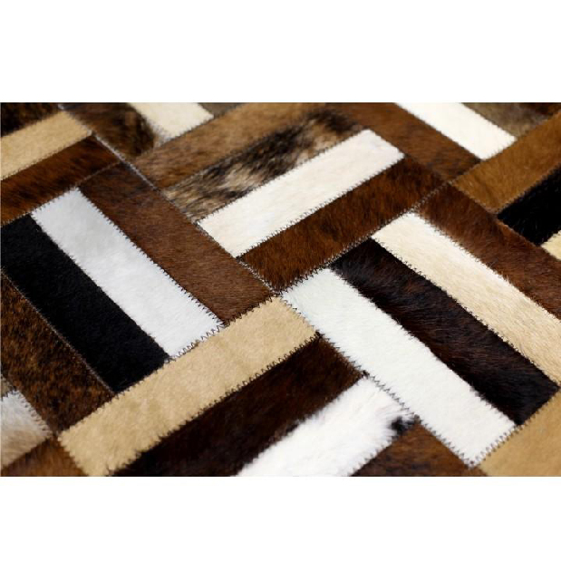 Kožený koberec 120x180 cm Korlug TYP 02 (hovězí kůže + vzor patchwork)