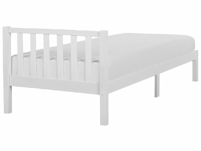 Egyszemélyes ágy 90 cm FLORAL (fehér)