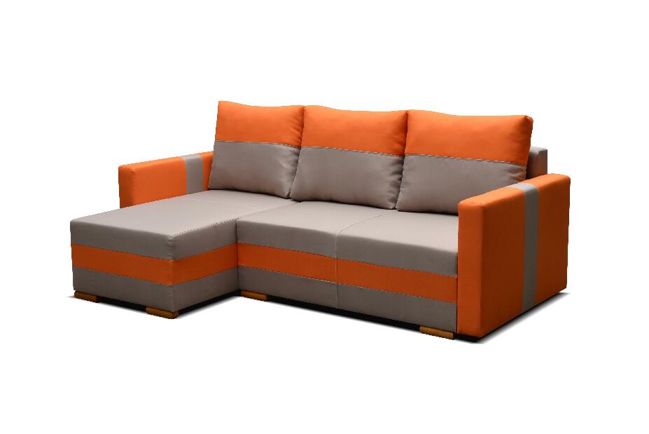 Sarok kanapé Farah (világosbarna + narancssárga) (B)