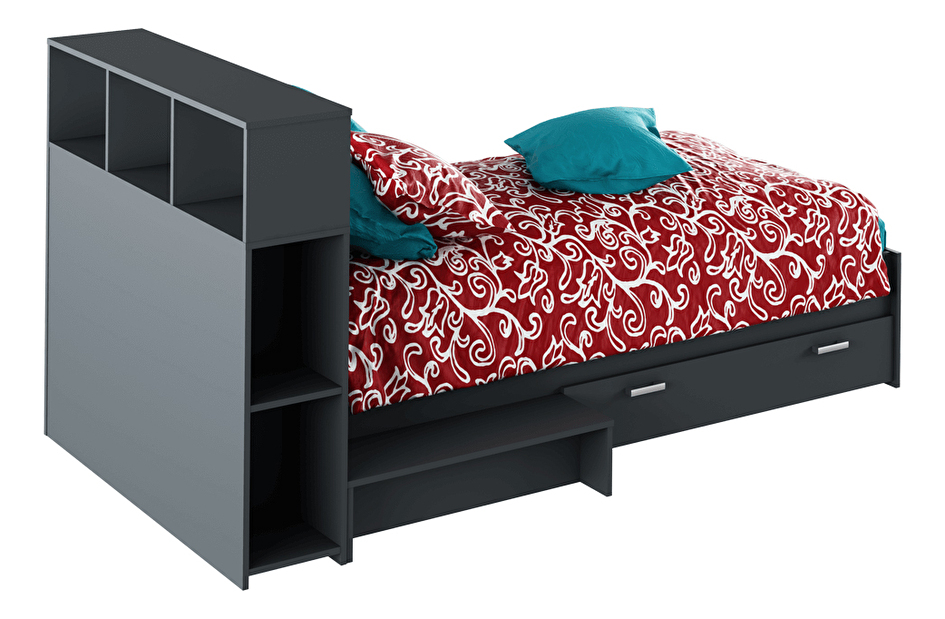 Egyszemélyes ágy 90 cm Adrana (grafit)