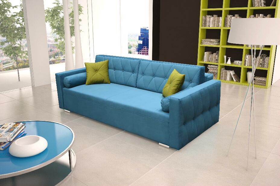 Háromszemélyes kanapé (kék) (párnákkal) Berylla *kiárusítás 