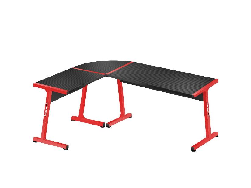 Sarok PC asztal Hyperion 6.0 (fekete + piros)