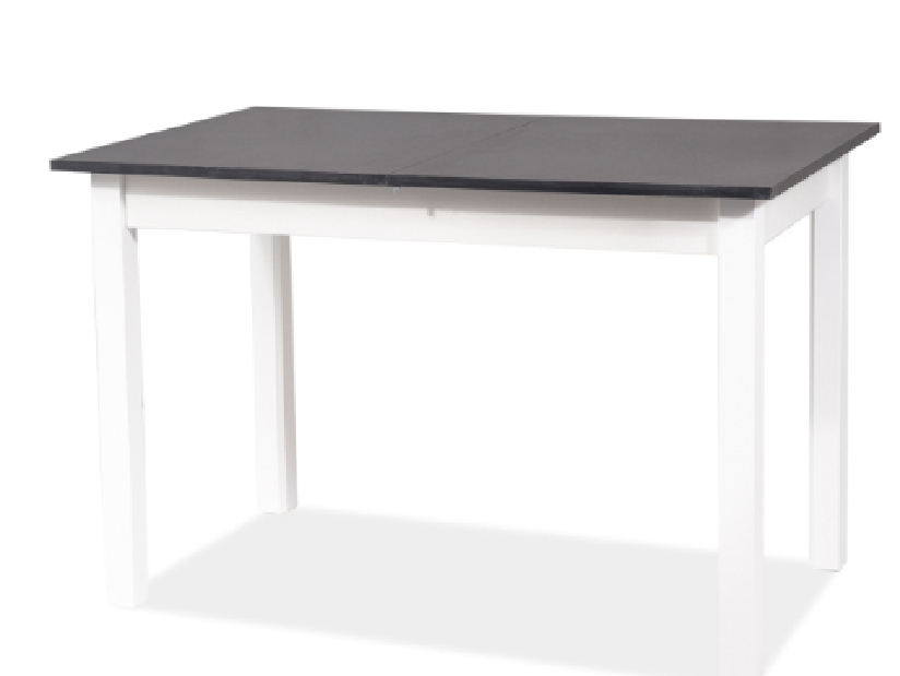 Széthúzható étkezőasztal 100-140x60 Hally (fekete + fehér) (4 6 fő részére)