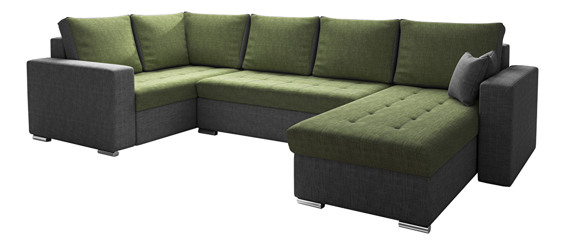 U-alakú sarok kanapé Lamont (zöld + szürke) (B)