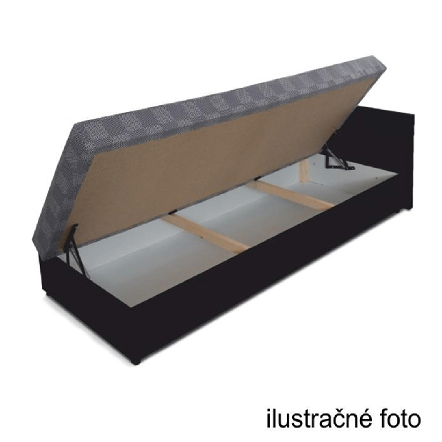 Egyszemélyes ágy (dívány) 80 cm Jeannine (barna) (tárhellyel) (B) *kiárusítás 