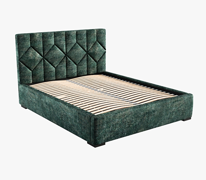 Kárpitozott ágy 140x200 cm Vega 1 (zöld színű)