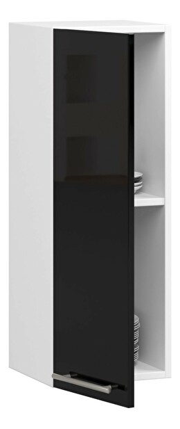 Felső konyhaszekrény Ozara W30 H720 (fehér + fényes fekete)