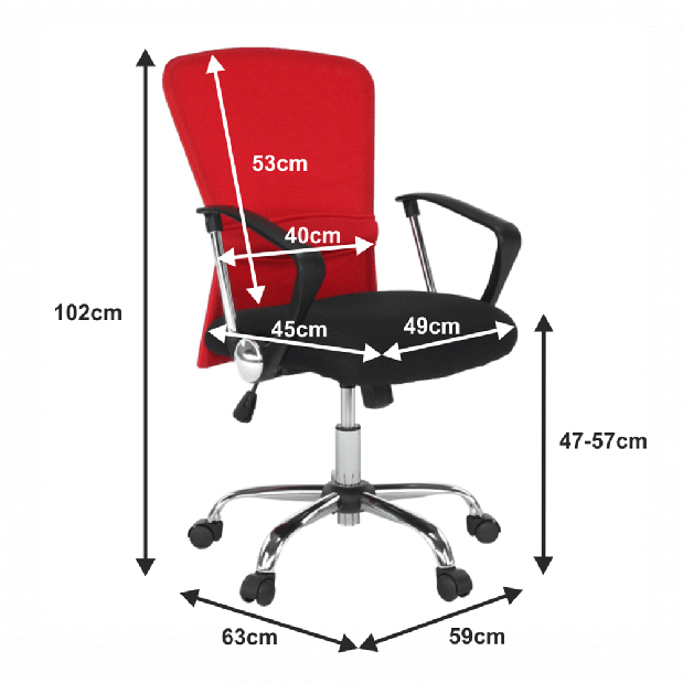 Irodai szék Wara (piros)