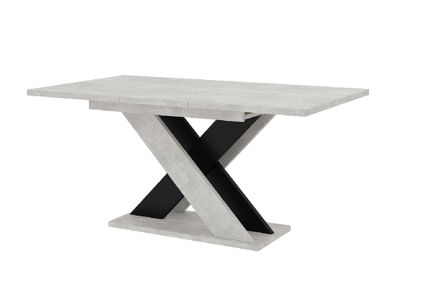 Étkezőasztal Xalin (világosszürke + fekete) (4-6 fő részére)