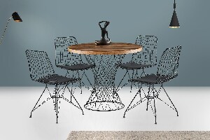 Étkezőasztal (4 fő részére) Perth (dió + fekete)