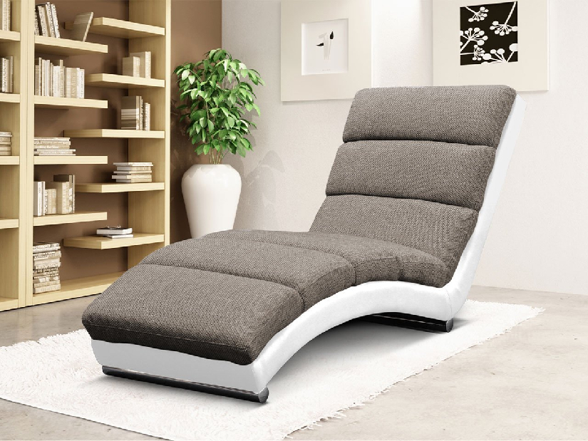 Kárpitozott relax fotel Laresa (öko-bőr soft 017 (fehér) + Lawa 05)