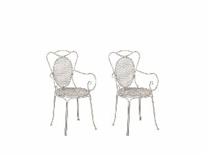 Kerti szék szett 2db CINQUE (fém) (szürke)