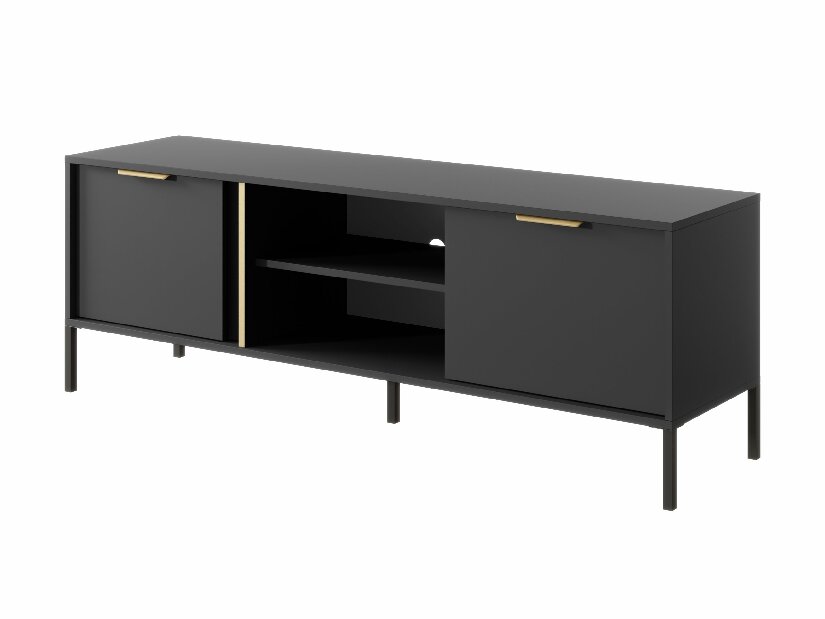 TV asztal/szekrény Lyran 2D (antracit + arany)