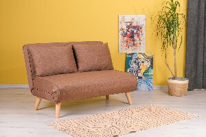 Kétszemélyes kanapé Fillie (barna)