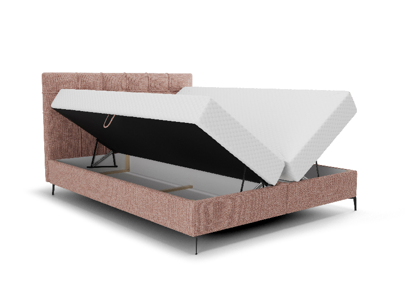 Egyszemélyes ágy 120 cm Infernus Bonell (lazac) (ágyráccsal, tárolóhellyel)