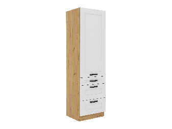 Magas szekrény  Lesana 2 (fehér + artisan tölgy) 60 DKS-210 3S 1F 