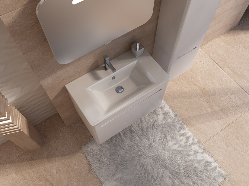 Fali fürdőszoba szekrény mosdóval Thorello Tv-80 W