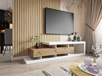 Modern TV asztal/szekrény Sylvaro (fehér/wotan)