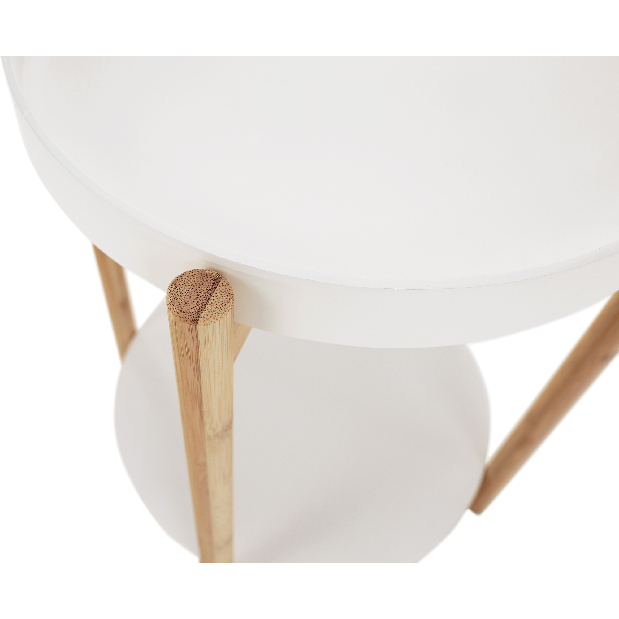 Kisasztal Birdie Blye (fehér + természetes bambusz)