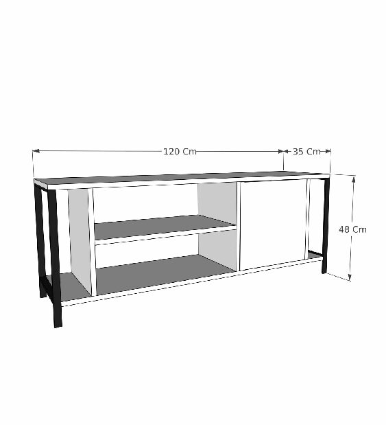 TV asztal/szekrény (antracit)