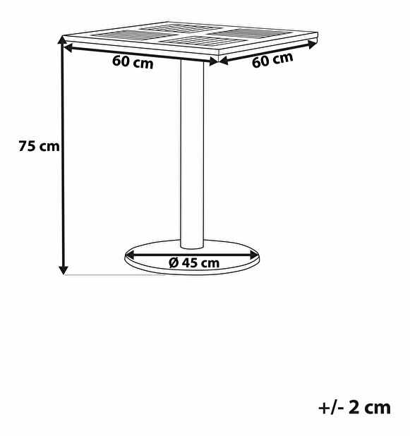 Kerti asztal Pali (világos fa)