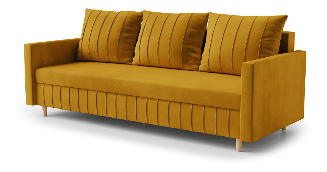 Háromszemélyes kanapé Filomena (mustár)