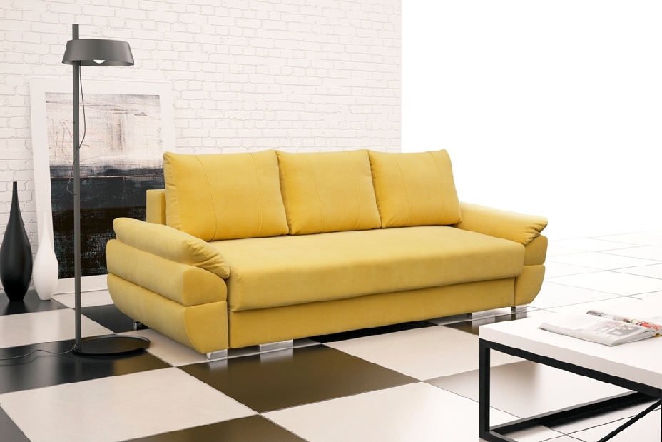 Háromszemélyes kanapé Breena (sárga)