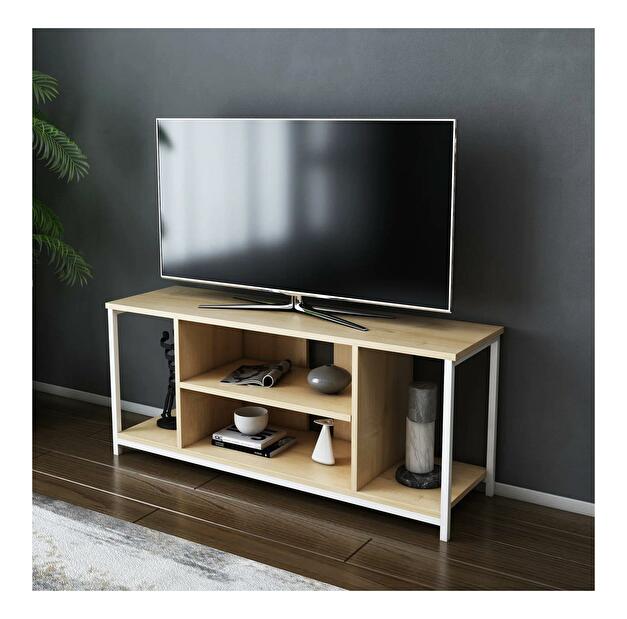 TV asztal/szekrény Hella (atlanti fenyő + fehér)