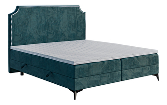 Egyszemélyes ágy Boxspring 120 cm Lexa (tenger) (matraccal és tárolóhellyel)
