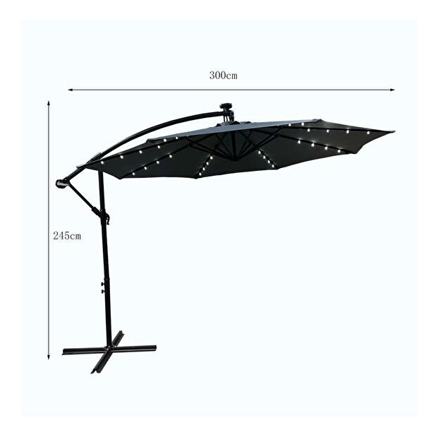 Kerti napernyő Muller (sötétszürke) (világítással)