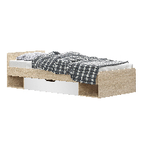 Egyszemélyes ágy 90 cm Thornham 1S/90 (tárhellyel) (fehér)
