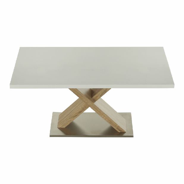 Étkezőasztal 160 cm Farni (fehér + sonoma tölgy)