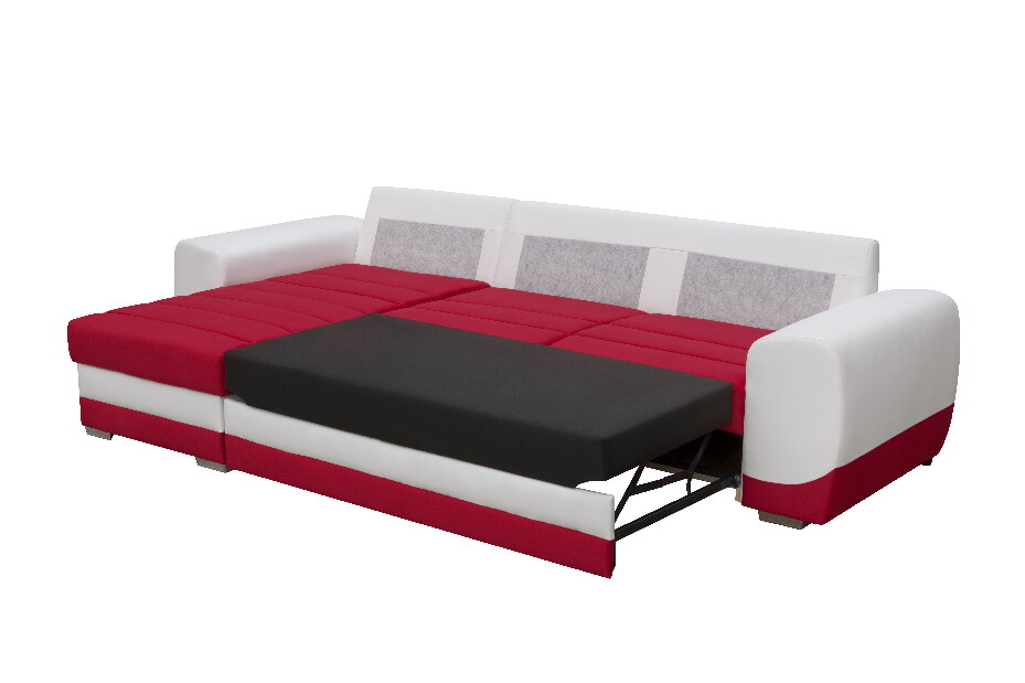 Sarok kanapé Kalan (piros + fehér) (B)