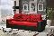 Háromszemélyes kanapé Lavelle (piros + fekete)