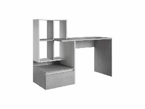 PC asztal Paca 2 (beton + matt fehér)