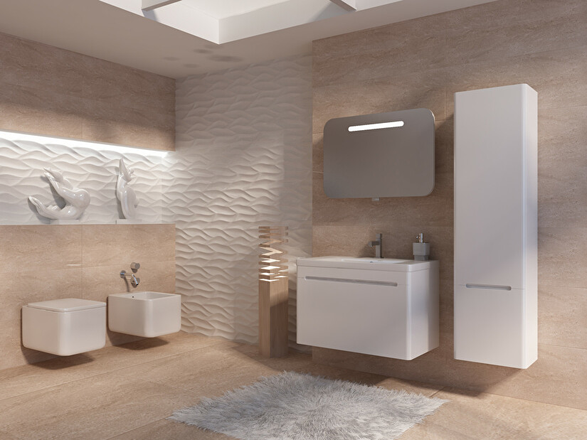 Fali fürdőszoba szekrény mosdóval Thorello Tv-80 W