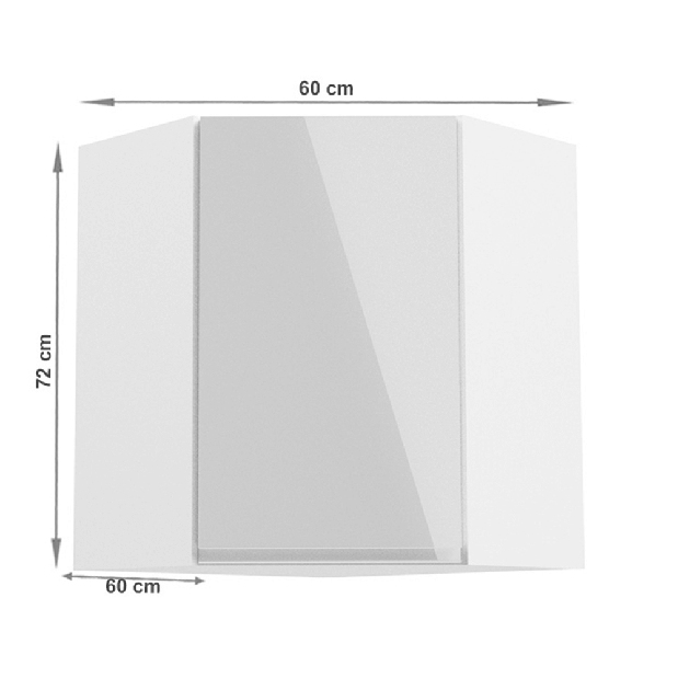 Felső konyhaszekrény G60N Aurellia (fehér + fényes fehér)