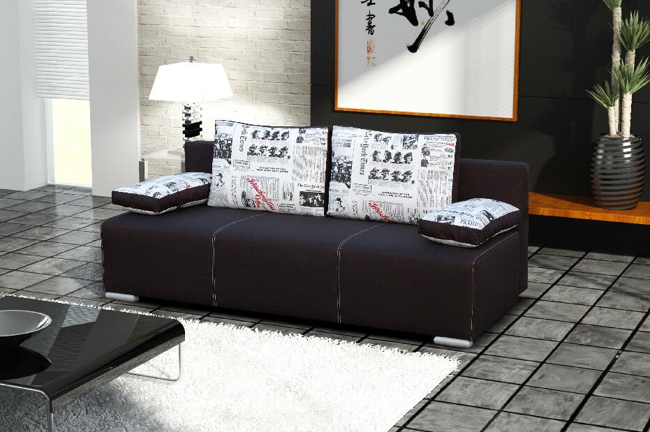 Háromszemélyes kanapé Forlo (fekete)