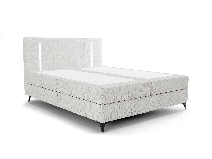 Egyszemélyes ágy 120 cm Ortega Bonell (szürke) (ágyráccsal, tárolóhellyel) (LED világítás)