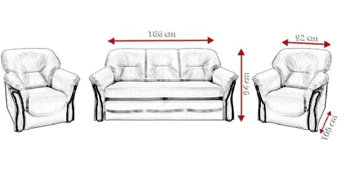Háromszemélyes kanapé Halina (sötétbarna)