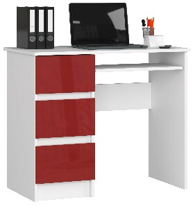 PC asztal Benicio  (fényes piros) (B)