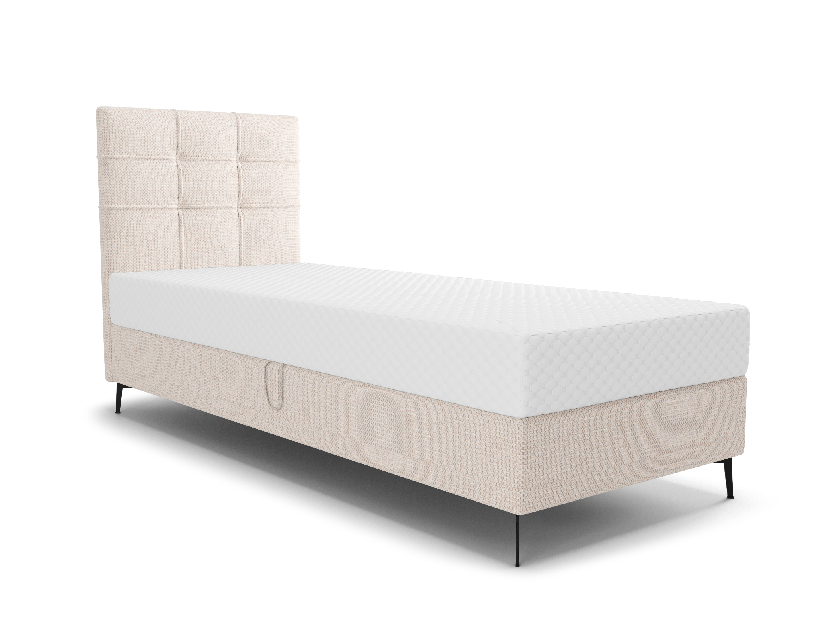 Egyszemélyes ágy 90 cm Infernus Bonell (bézs) (ágyráccsal és tárolóhely nélkül)