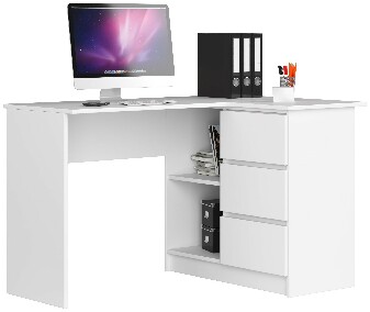 Sarok PC asztal Bodhi (fehér) (J)