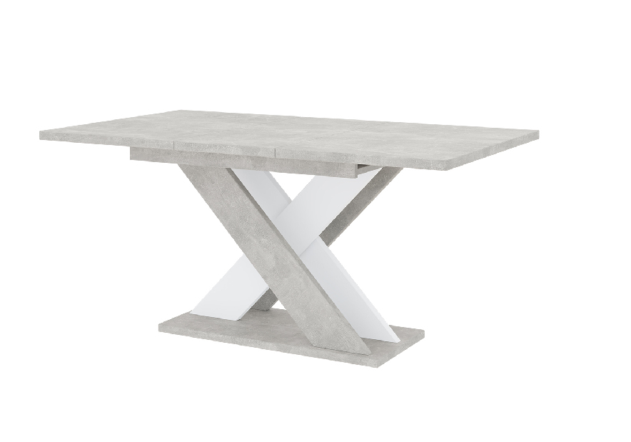 Étkezőasztal Xalin (világosszürke + fehér) (4-6 fő részére)