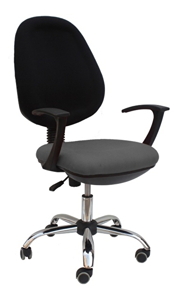 Irodai szék Bapa 802 szürke + fekete (karfával)
